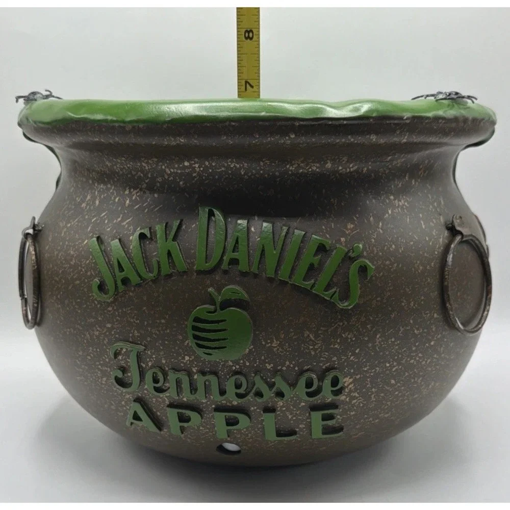 Rare Jack Daniel's Tennessee Whiskey Halloween Cauldron. Lights Up w/Bubble Soun